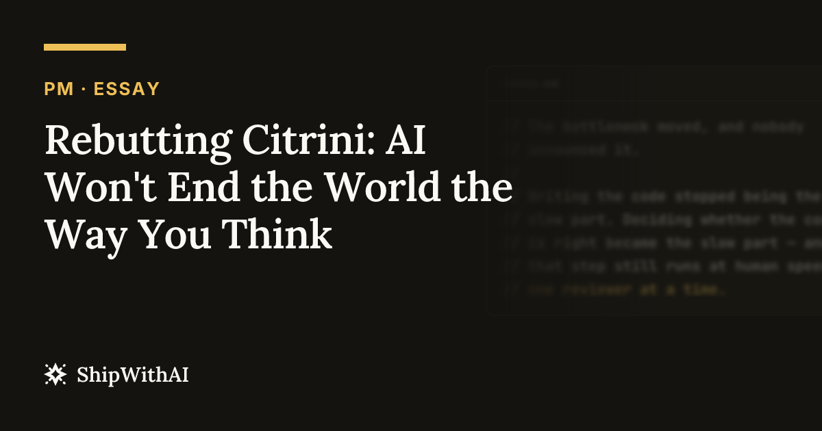 Rebutting Citrini: AI Won't End the World the Way You Think