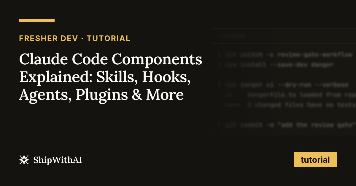 Claude Code Components Explained: Skills, Hooks, Agents, Plugins & More