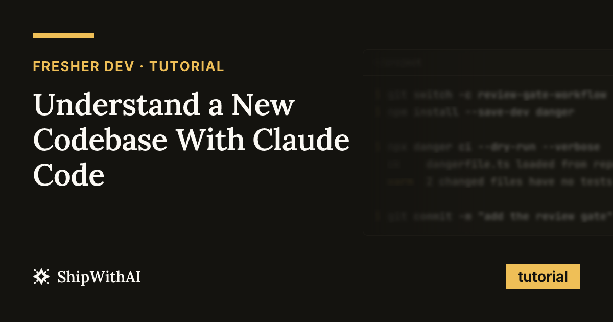 Understand a New Codebase With Claude Code